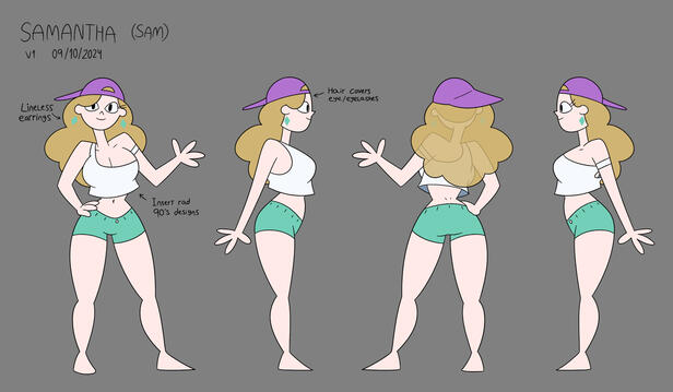 Samantha Character Sheet (Original Design)
